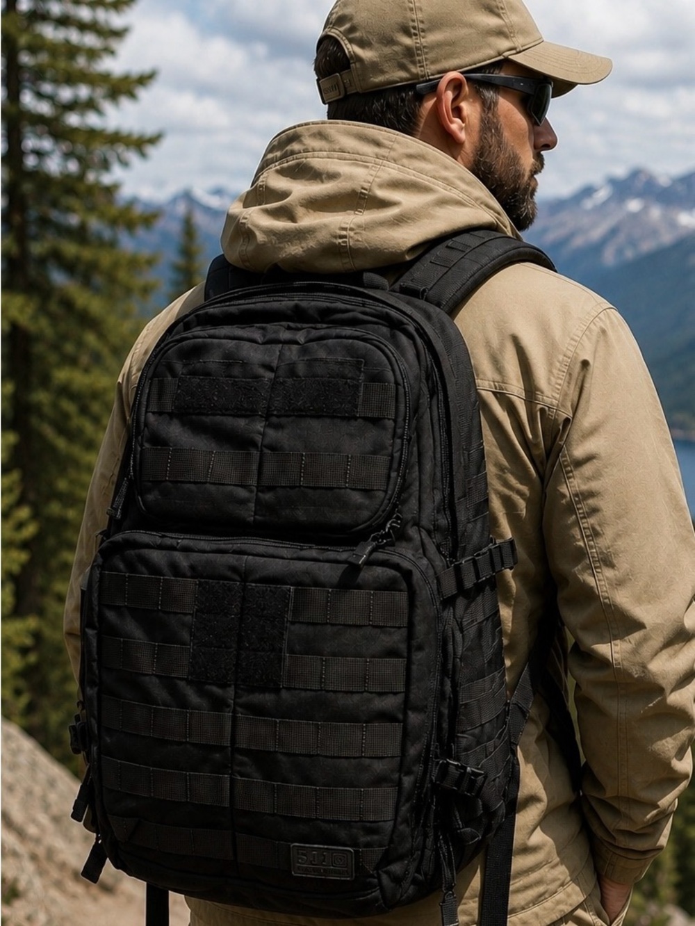 5.11 Tactical RUSH24 1.0 37L Black MOLLE Tactical Bug-Out Backpack NEVER USED